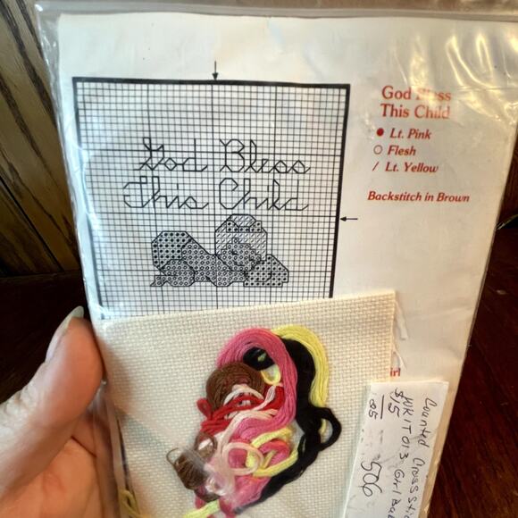 Counted Cross Stitch KIT Baby Girl WKIT013 2 kits - Picture 2 of 4